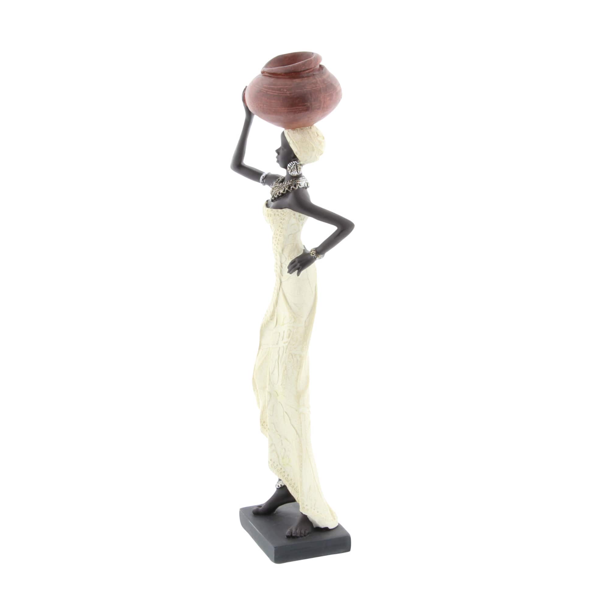 16" Eclectic Women with Water Jugs Sculpture Set